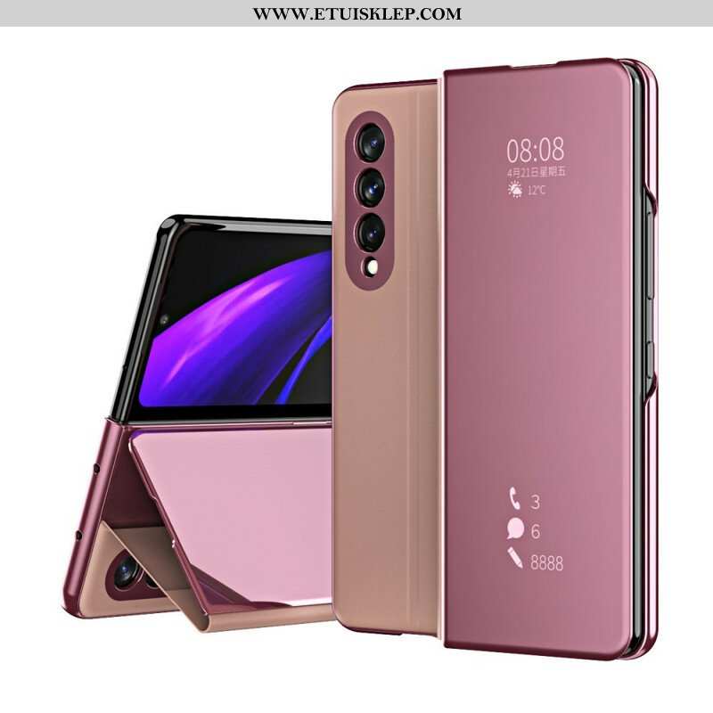 Etui Na Telefon do Samsung Galaxy Z Fold 3 5G Etui Folio Osłona Lusterka